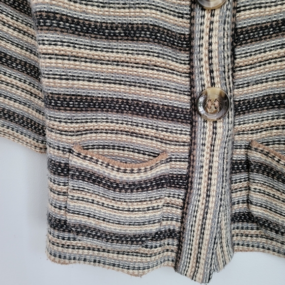 Jillian Jones black,brown, and cream sweater, size large - Picture 5 of 6
